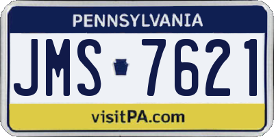 PA license plate JMS7621