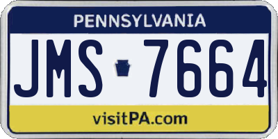 PA license plate JMS7664