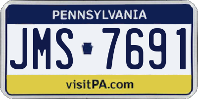 PA license plate JMS7691