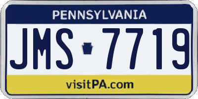 PA license plate JMS7719