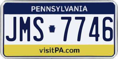 PA license plate JMS7746