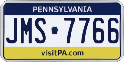 PA license plate JMS7766