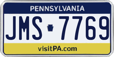 PA license plate JMS7769