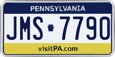 PA license plate JMS7790