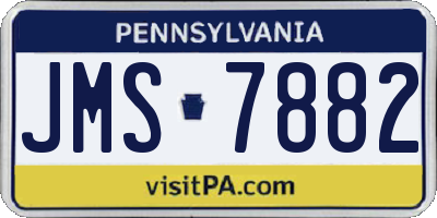 PA license plate JMS7882