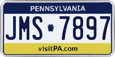 PA license plate JMS7897