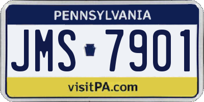 PA license plate JMS7901