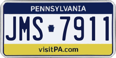 PA license plate JMS7911