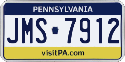 PA license plate JMS7912