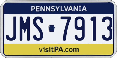 PA license plate JMS7913