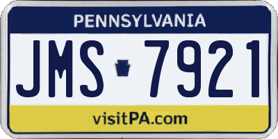PA license plate JMS7921