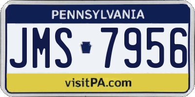 PA license plate JMS7956