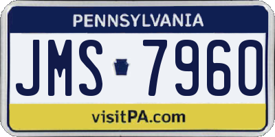 PA license plate JMS7960