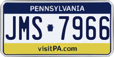 PA license plate JMS7966