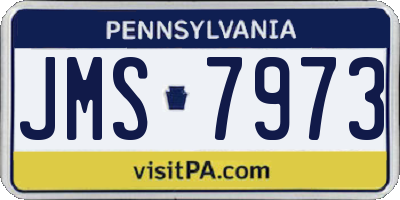 PA license plate JMS7973