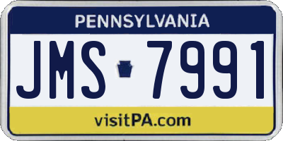 PA license plate JMS7991