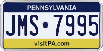 PA license plate JMS7995