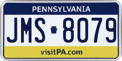PA license plate JMS8079