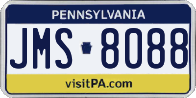 PA license plate JMS8088