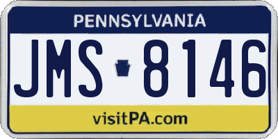 PA license plate JMS8146