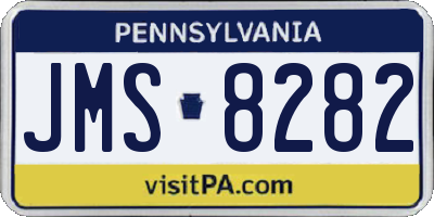 PA license plate JMS8282