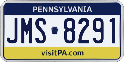 PA license plate JMS8291