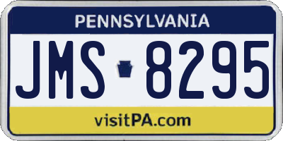PA license plate JMS8295