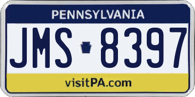 PA license plate JMS8397