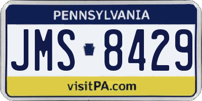 PA license plate JMS8429