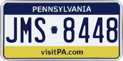 PA license plate JMS8448