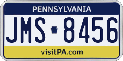 PA license plate JMS8456
