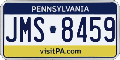 PA license plate JMS8459