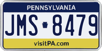 PA license plate JMS8479