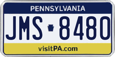 PA license plate JMS8480