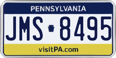 PA license plate JMS8495