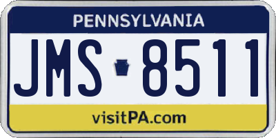 PA license plate JMS8511