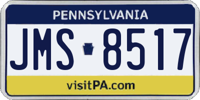 PA license plate JMS8517