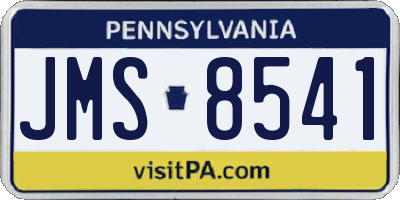 PA license plate JMS8541