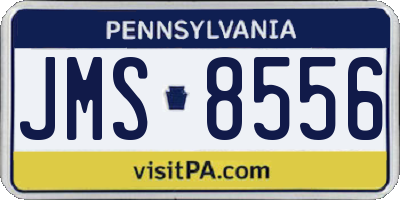 PA license plate JMS8556
