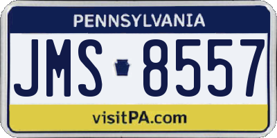 PA license plate JMS8557
