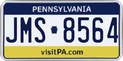 PA license plate JMS8564