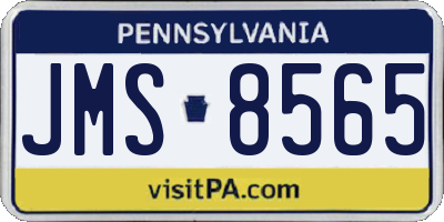 PA license plate JMS8565