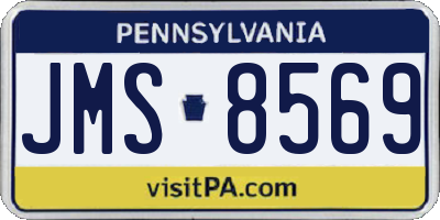 PA license plate JMS8569