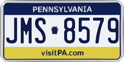 PA license plate JMS8579