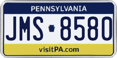 PA license plate JMS8580