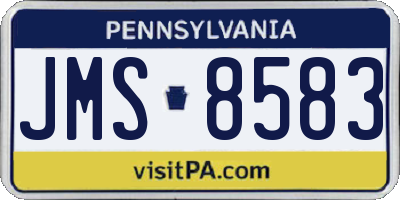 PA license plate JMS8583