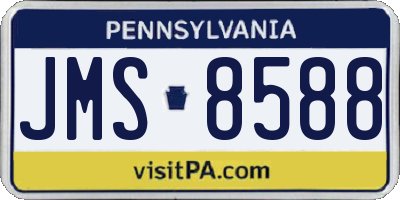 PA license plate JMS8588
