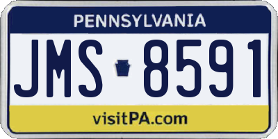 PA license plate JMS8591