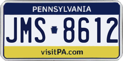 PA license plate JMS8612