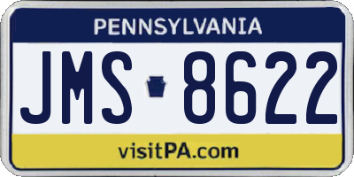 PA license plate JMS8622